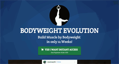 Desktop Screenshot of bodyweightevolution.com